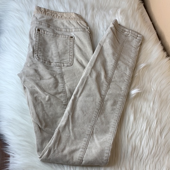 Free People Pants - Free People Light Tan Corduroy Low Rise Skinny Pants Size 26